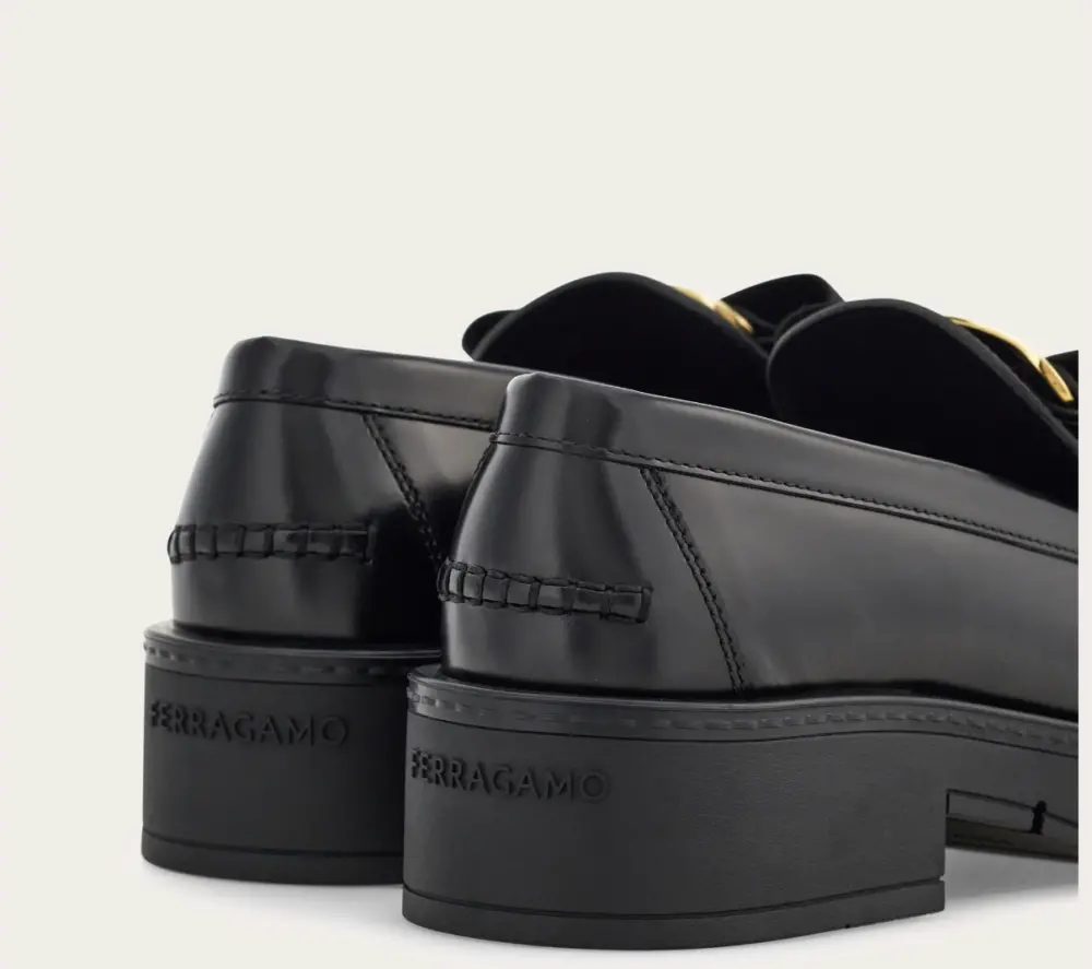 Giày Salvatore Ferragamo Chunky Vara Bow Loafer ‘Black’ 01J060-777353 - Ảnh 3