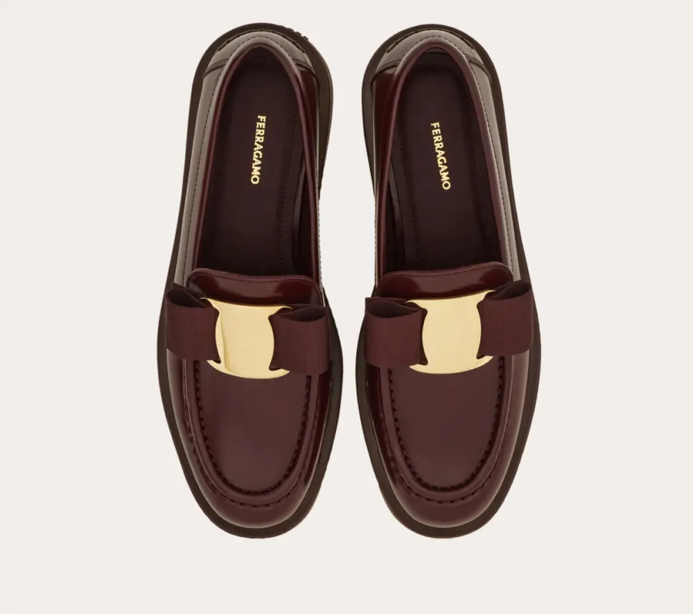 Giày Salvatore Ferragamo Chunky Vara Bow Loafer ‘Oxblood’ 01J060-777355 - Ảnh 5