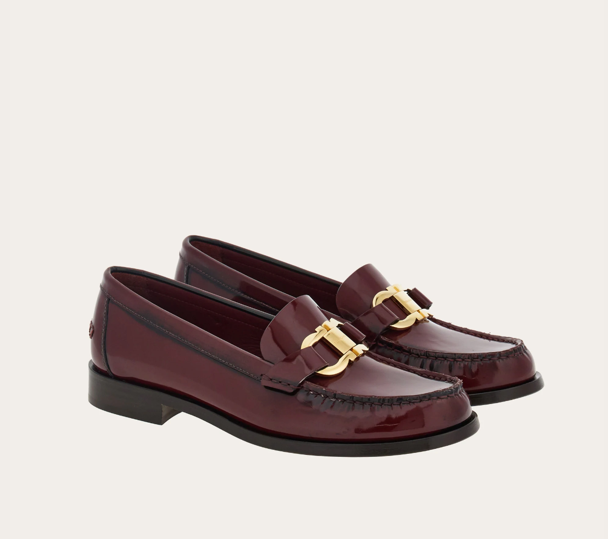 Giày Salvatore Ferragamo Moccasin Gancini Ornament ‘Burgundy’ 01H443-769633 - Ảnh 3
