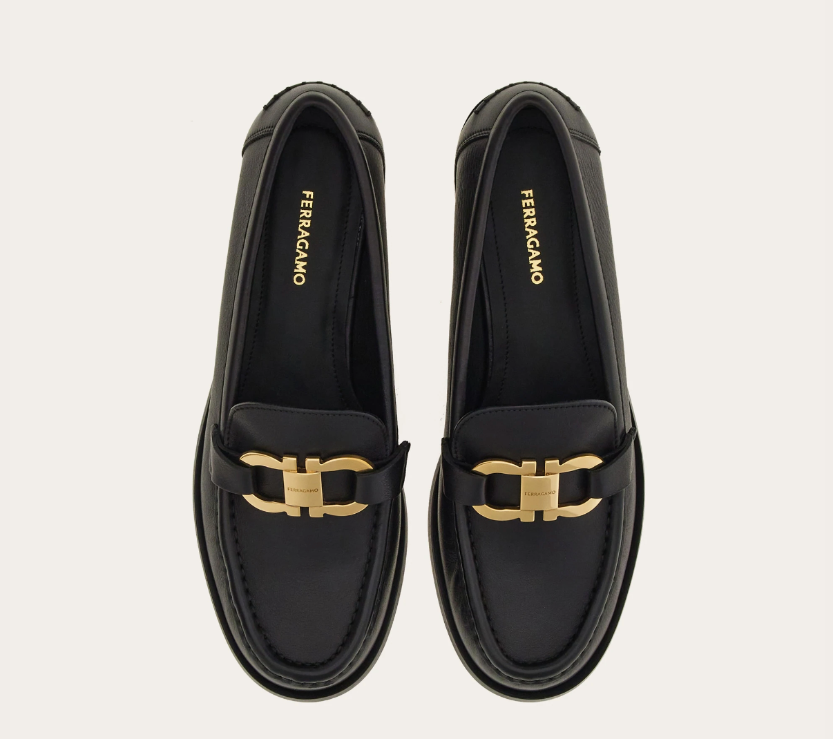 Giày Salvatore Ferragamo Moccasin Gancini Ornament ‘Black’ 01H704-769755 - Ảnh 4