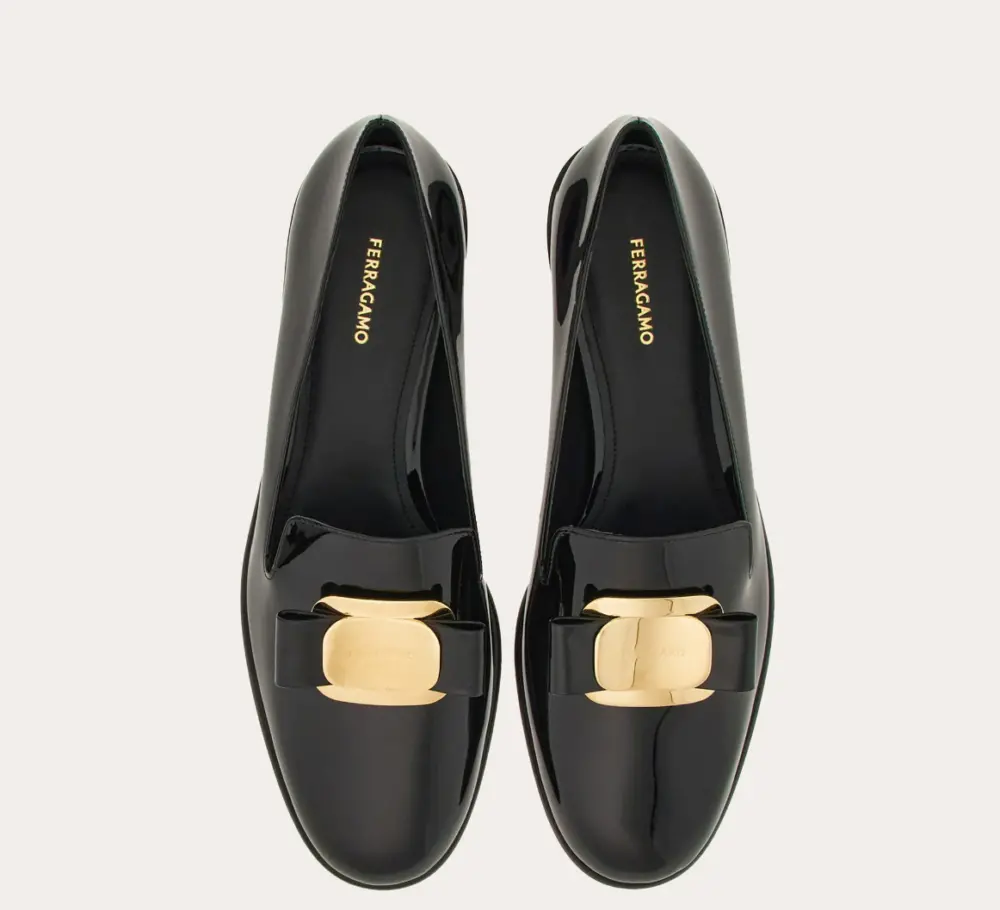 Giày Salvatore Ferragamo New Vara Plate Loafer ‘Black’ 01H522-768944 - Ảnh 5