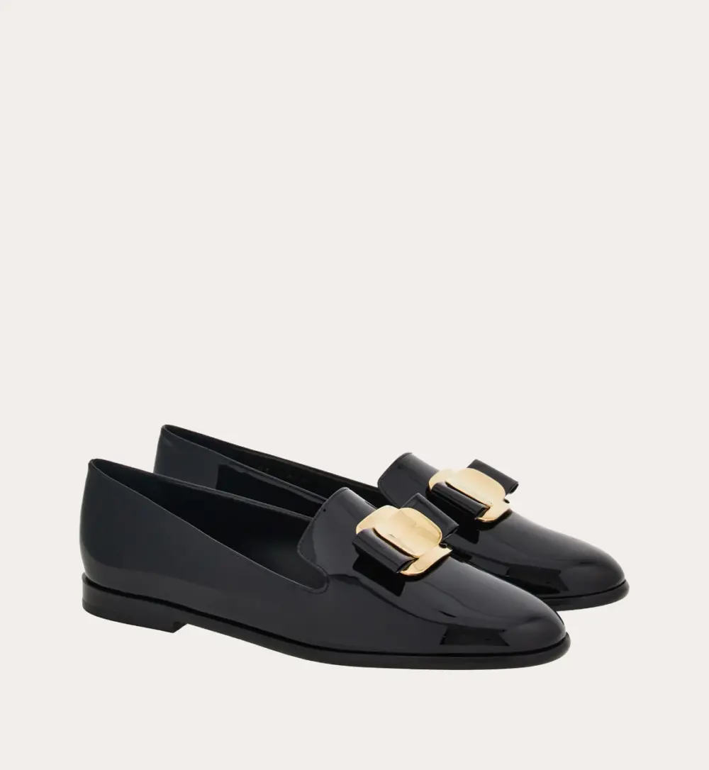 Giày Salvatore Ferragamo New Vara Plate Loafer ‘Black’ 01H522-768944 - Ảnh 3