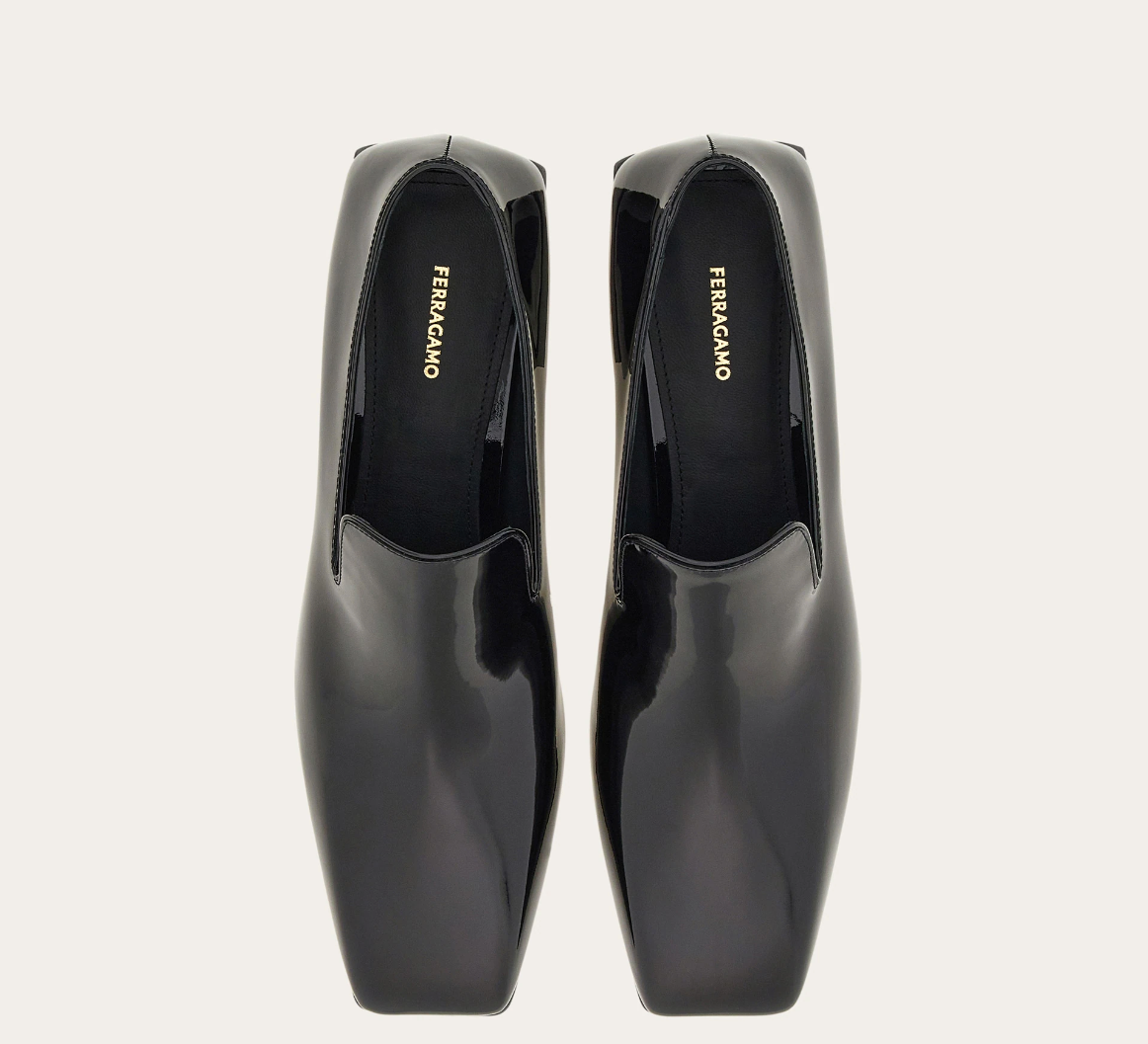 Giày Salvatore Ferragamo Square Tip Loafer ‘Black’ 01J181-777125 - Ảnh 4