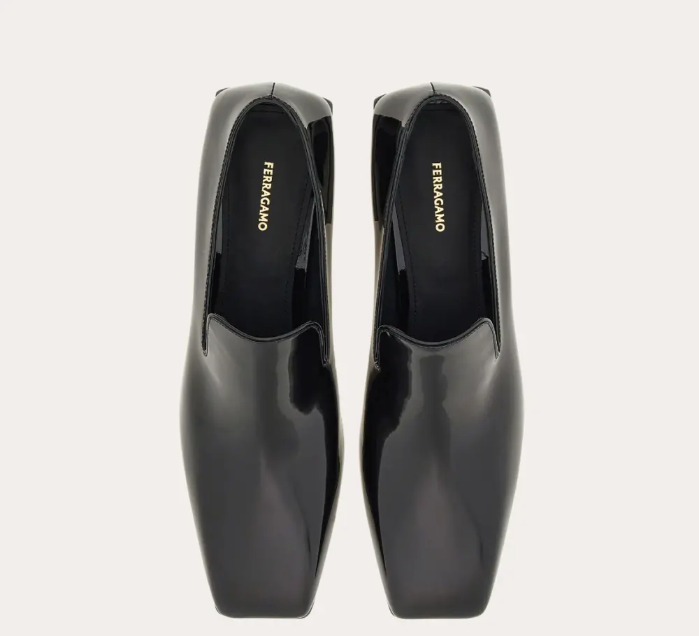 Giày Salvatore Ferragamo Square Tip Loafer ‘Black’ 01J181-777125 - Ảnh 4