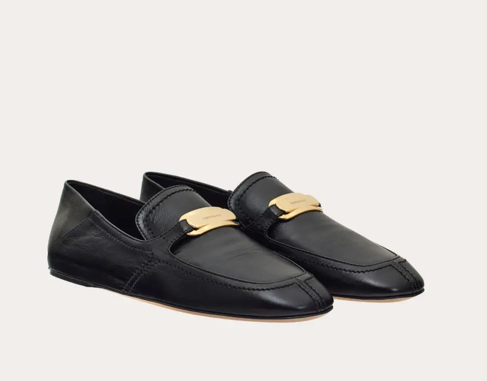 Giày Salvatore Ferragamo New Vara Buckle Loafer ‘Black’ 01H932-773088 - Ảnh 3