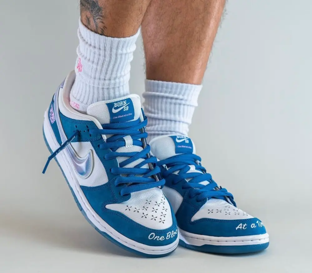 Giày Nike Dunk Low SB x Born x Raised 'Navy' FN7819-400 - Ảnh 3