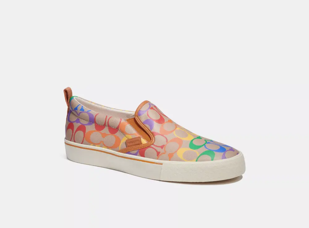 Alternative view of Giày Coach Skate Slip On Signature ‘Rainbow’ CA284-RAINBOW