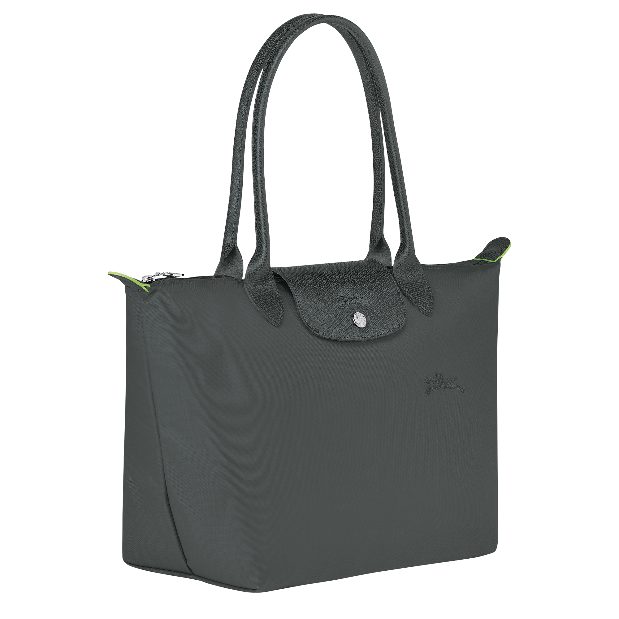 Túi Longchamp Le Pliage Green M Tote Bag 'Graphite' L2605919P66 - Ảnh 3