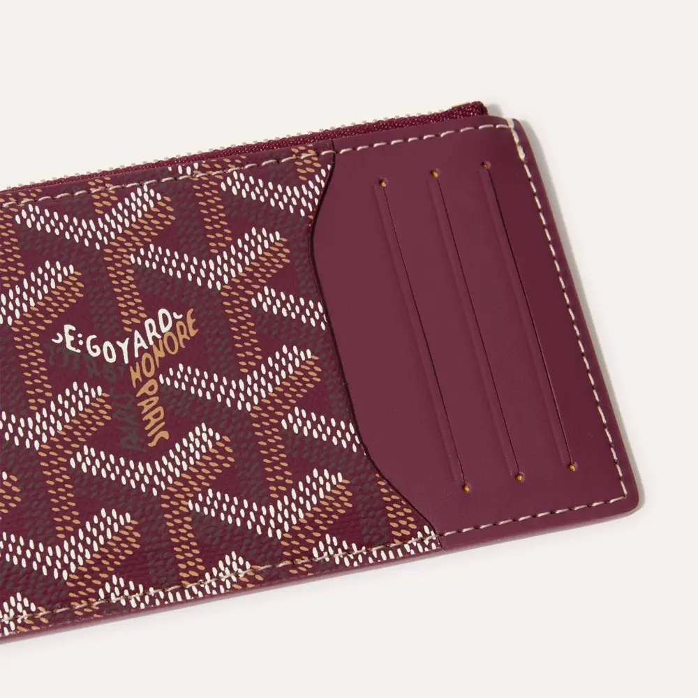 Alternative view of Ví Goyard Bourbon Zipped Card Holder ‘Burgundy’ BOURBOPMLTY33CL33P