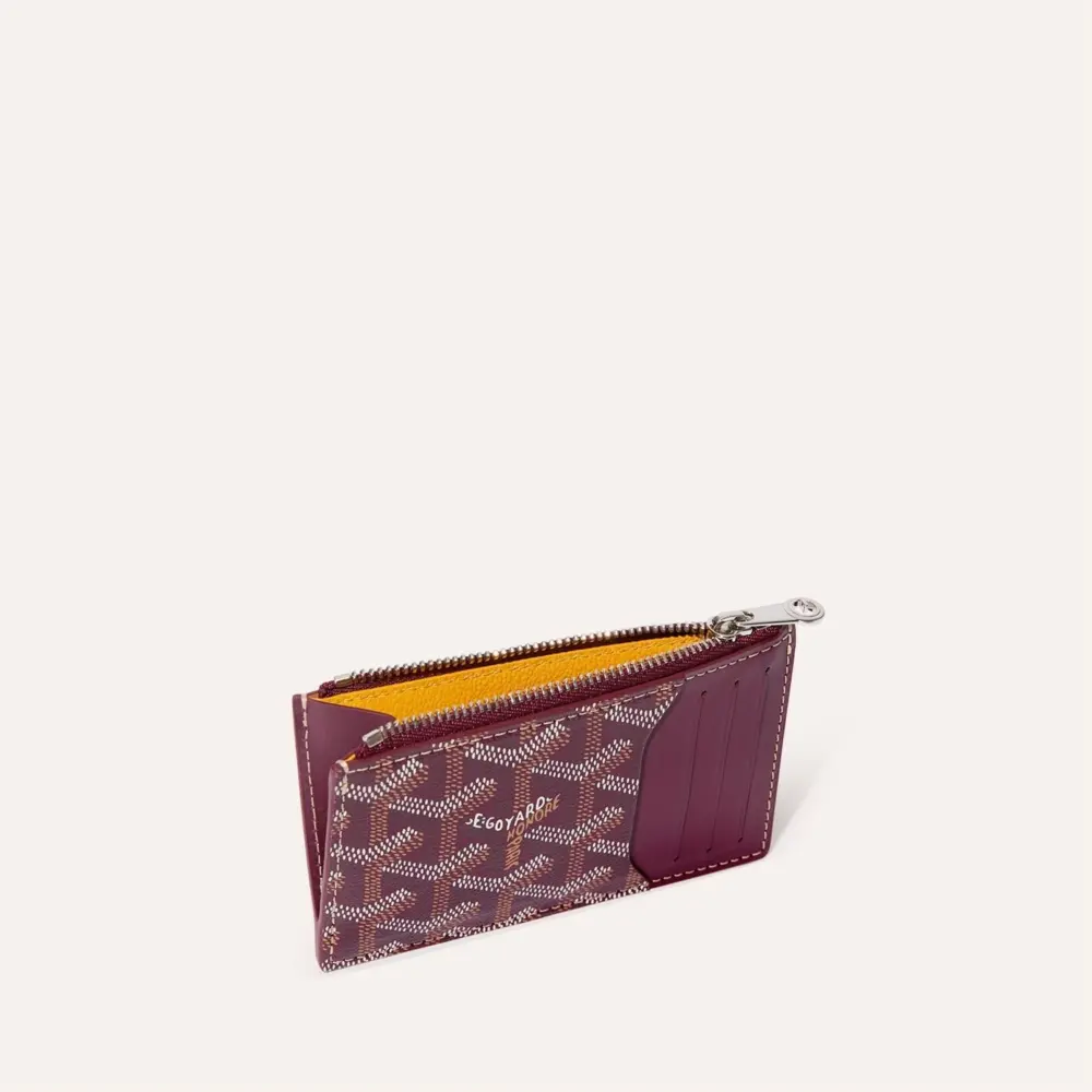 Ví Goyard Bourbon Zipped Card Holder ‘Burgundy’ BOURBOPMLTY33CL33P - Ảnh 3