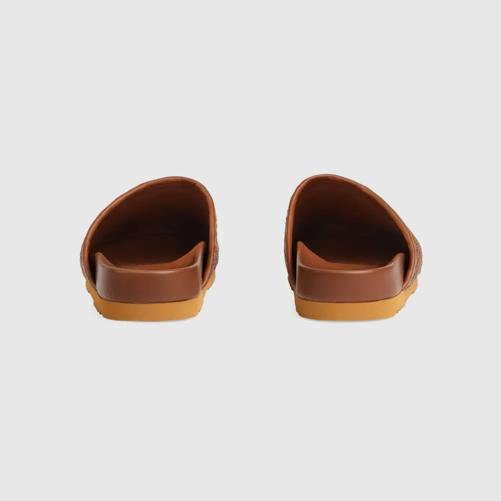 Alternative view of Dép Gucci Horsebit Slipper ‘Brown Crochet’ 746321-AACAX-2535