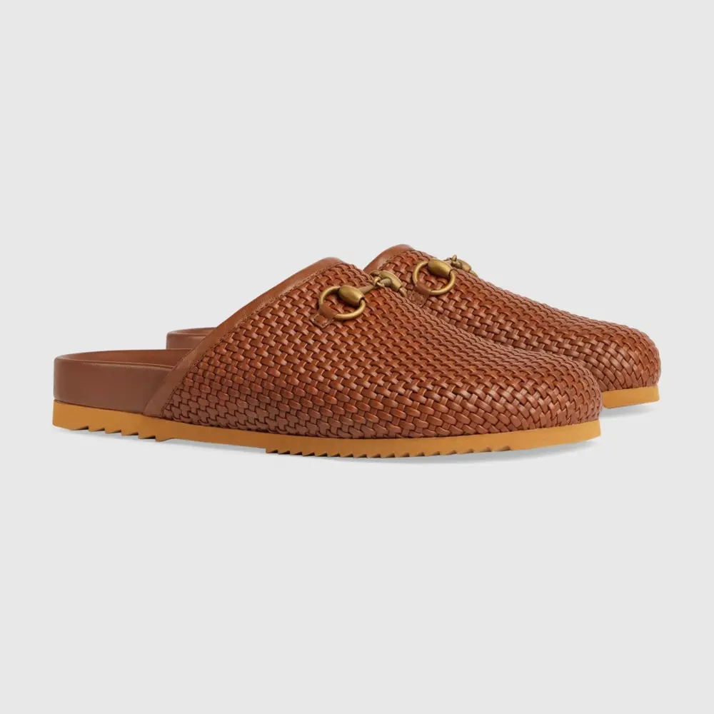 Dép Gucci Horsebit Slipper ‘Brown Crochet’ 746321-AACAX-2535 - Ảnh 4