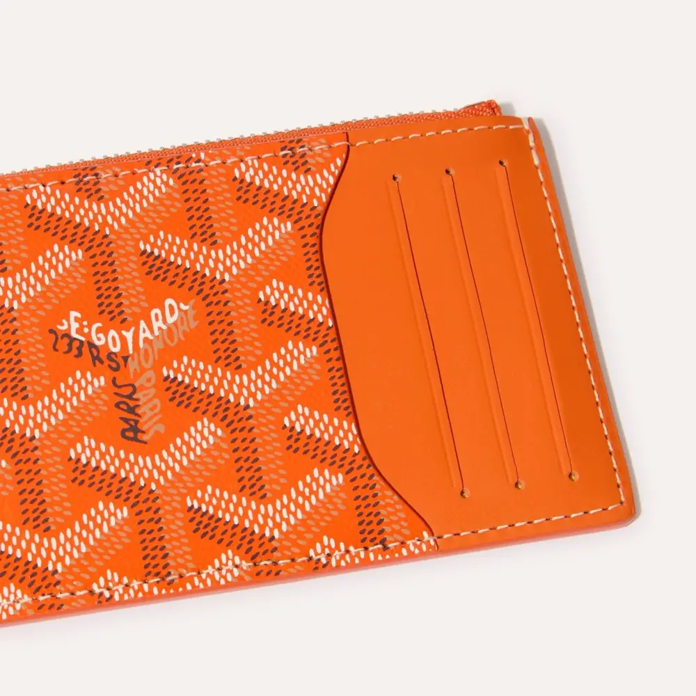 Alternative view of Ví Goyard Bourbon Zipped Card Holder ‘Orange’ BOURBOPMLTY07CL07P