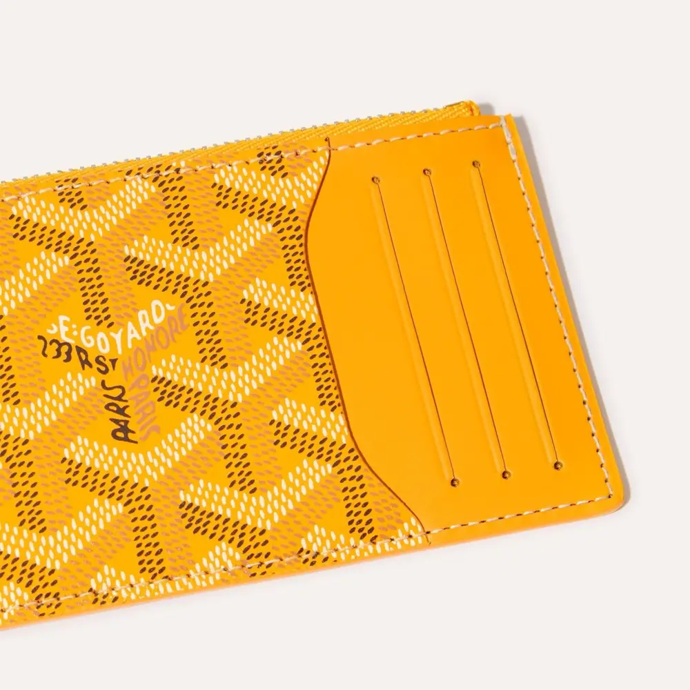 Alternative view of Ví Goyard Bourbon Zipped Card Holder ‘Yellow’ BOURBOPMLTY08CL08P