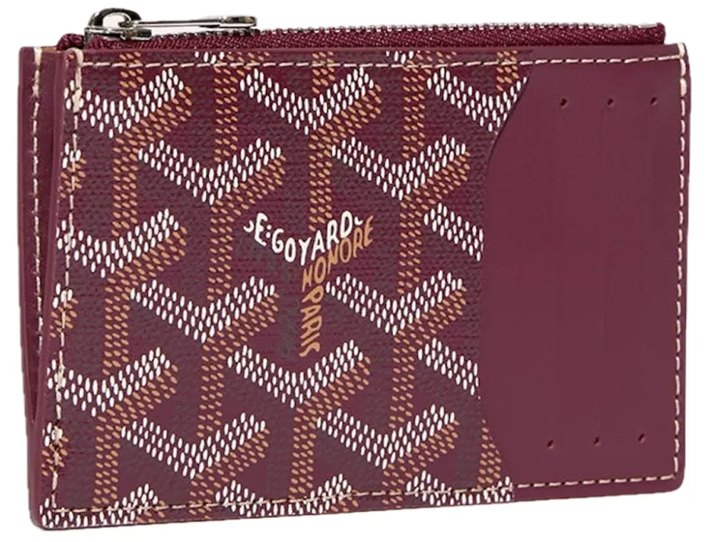 Ví Goyard Bourbon Zipped Card Holder ‘Burgundy’ BOURBOPMLTY33CL33P