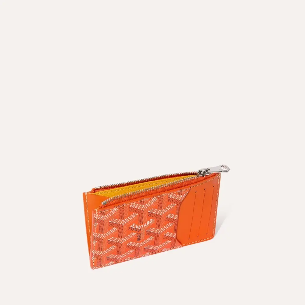 Ví Goyard Bourbon Zipped Card Holder ‘Orange’ BOURBOPMLTY07CL07P - Ảnh 3