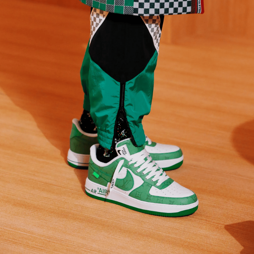 Giày Nike Air Force 1 Low x Louis Vuitton Virgil Abloh ‘White Green’ 1A9V9V - Ảnh 5