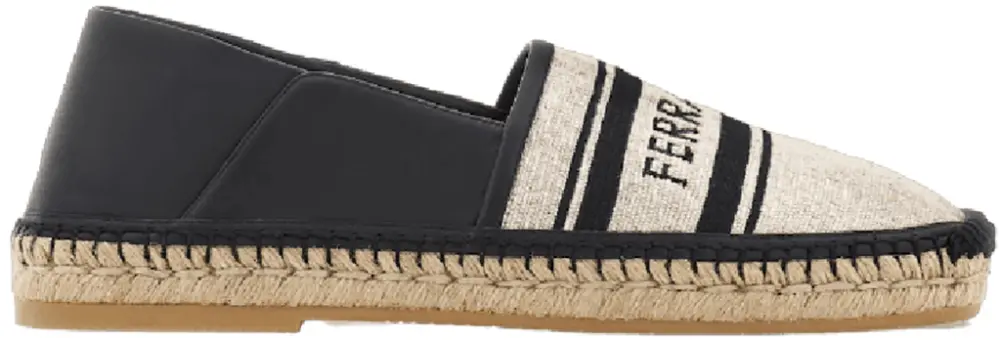 Giày Salvatore Ferragamo Jacquard Espadrilles ‘Black’ 028531-773596