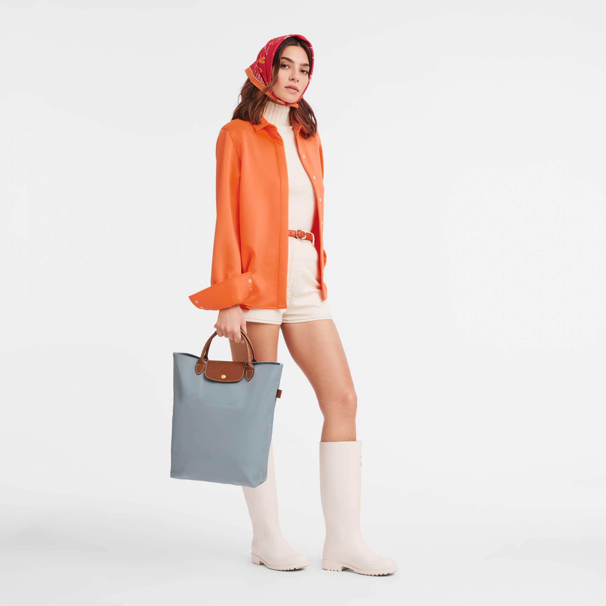 Alternative view of Túi Longchamp Le Pliage M Tote Bag 'Steel' 10168089P80