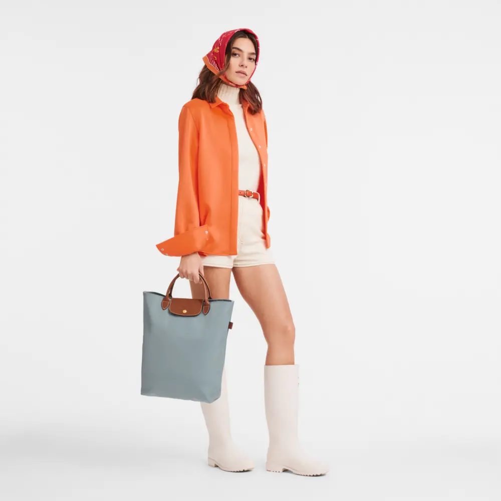 Alternative view of Túi Longchamp Le Pliage M Tote Bag 'Steel' 10168089P80