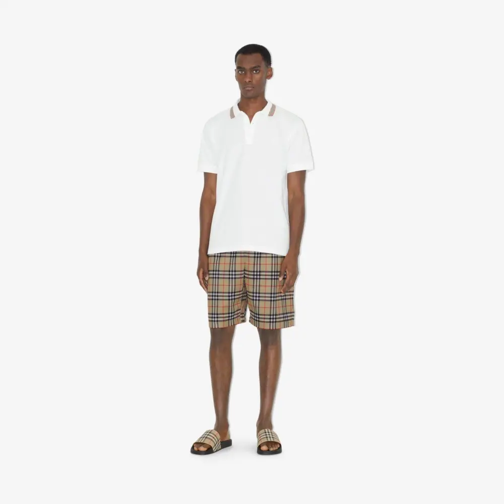 Alternative view of Dép Burberry Check Slides ‘Archive Beige’ 80569421