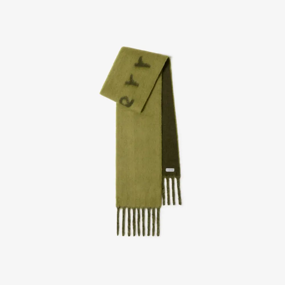 Khăn Burberry Reversible Logo Alpaca Wool Blend Scarf 'Acre' 80972161 - Ảnh 6