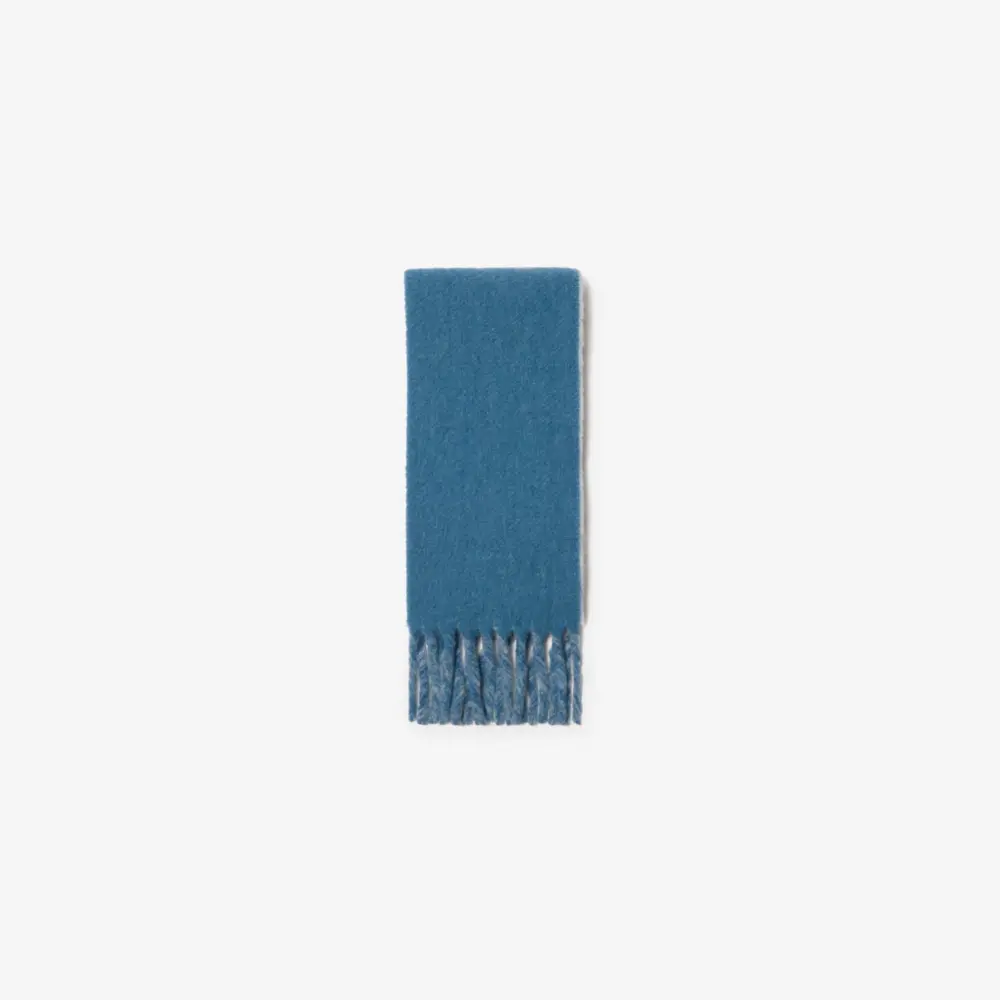 Khăn Burberry Reversible Logo Alpaca Wool Blend Scarf 'Blue' 80972171 - Ảnh 6