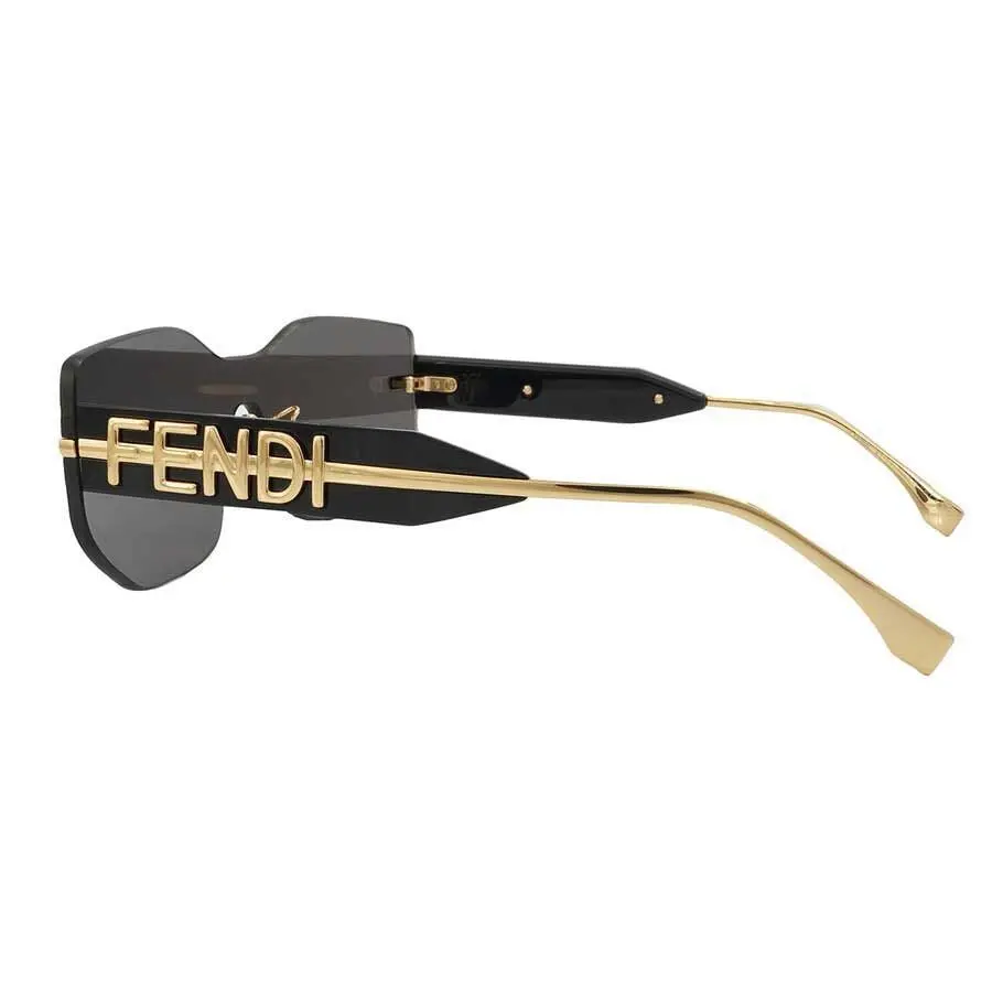 Alternative view of Kính Fendi Oversized Logo Metal Shield Sunglasses 'Black' FE40066U-30A-00