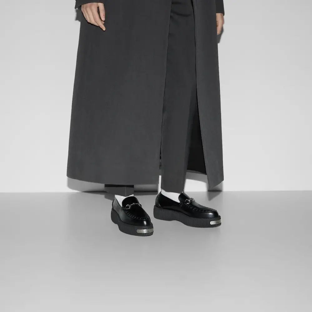 Alternative view of Giày Gucci Horsebit Creeper Loafer ‘Black’ 797095-AAD30-1000