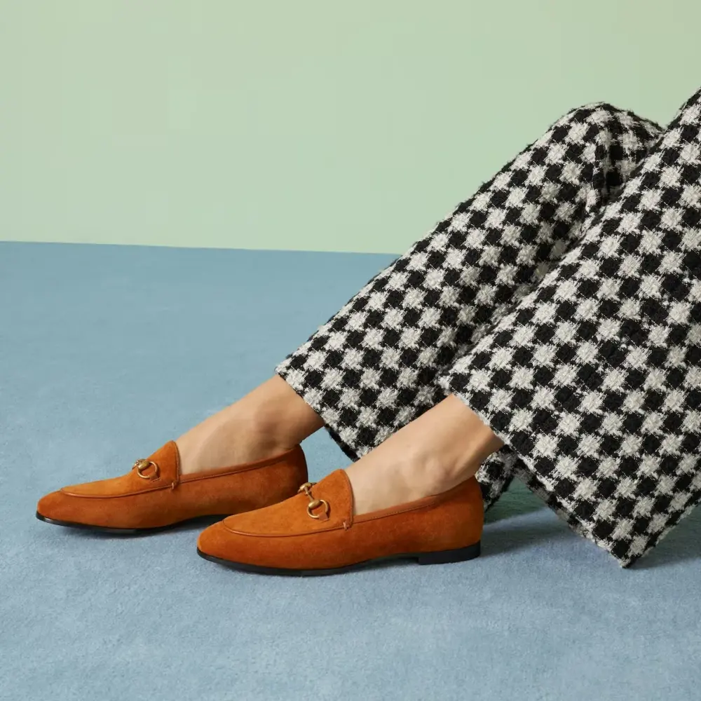 Alternative view of Giày Gucci Jordaan ‘Brown Suede’ 404069-AABLH-8351