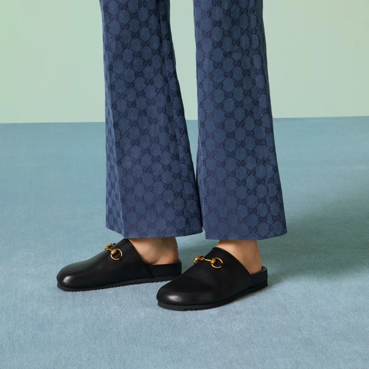 Giày Gucci Horsebit Slipper ‘Black Leather’ 749752-1W600-1000 - Ảnh 4