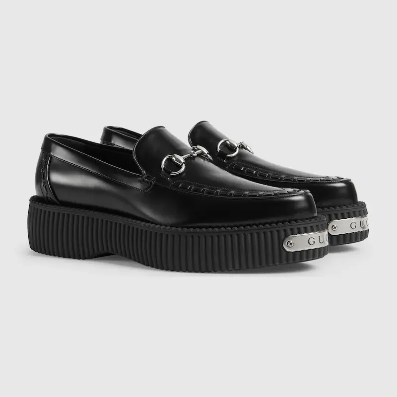 Giày Gucci Horsebit Creeper Loafer ‘Black’ 797095-AAD30-1000 - Ảnh 3