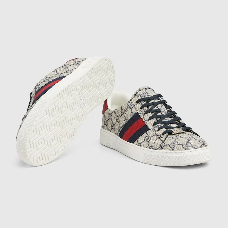 Giày Gucci Ace Sneaker Web ‘Beige’ 760775-FACMZ-4049 - Ảnh 4