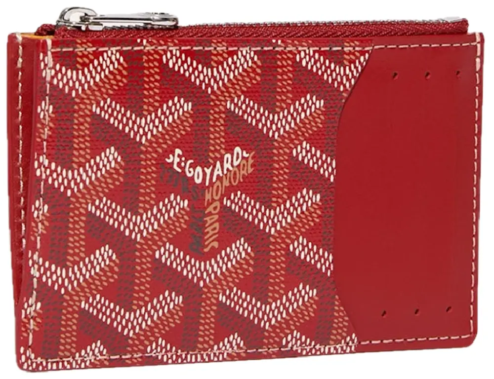 Ví Goyard Bourbon Zipped Card Holder ‘Red’ BOURBOPMLTY02CL02P