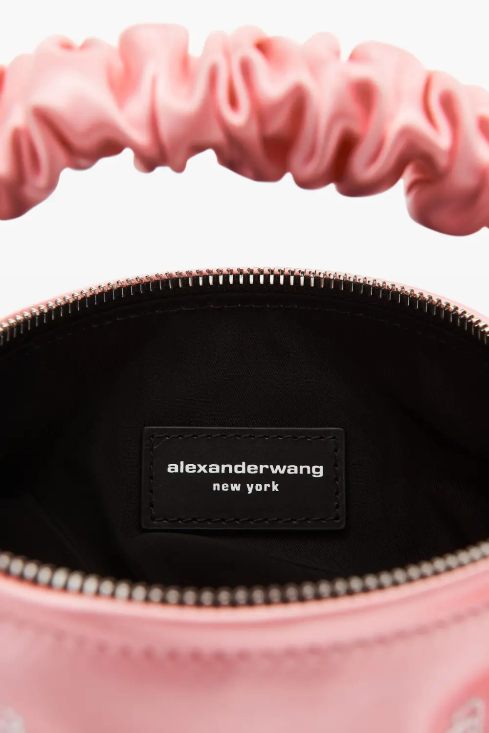 Túi Alexander Wang Hotfix Scrunchie Mini Bag In Satin 'Prism Pink' 20123R30T671 - Ảnh 3