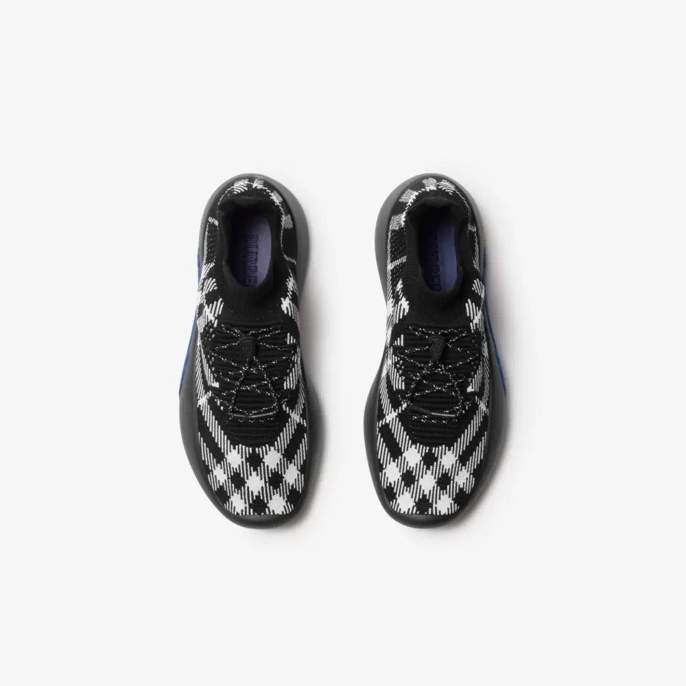 Giày Burberry Check Knit Neptune Sneakers ‘Eclipse’ 80993281 - Ảnh 4