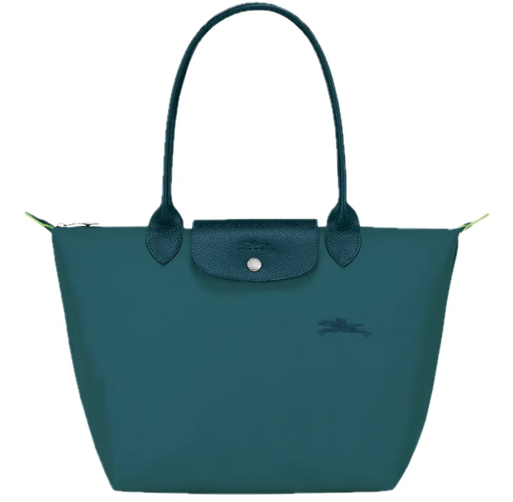 Túi Longchamp Le Pliage Green M Tote Bag 'Peacock' L2605919P89