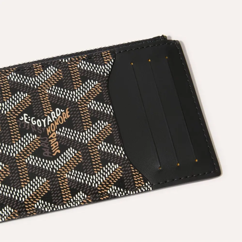 Alternative view of Ví Goyard Bourbon Zipped Card Holder ‘Black’ BOURBOPMLTY01CL01P