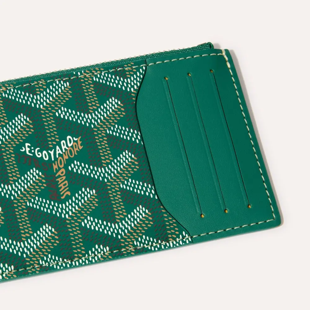 Alternative view of Ví Goyard Bourbon Zipped Card Holder ‘Green’ BOURBOPMLTY09CL09P