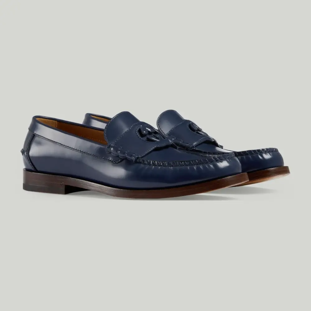 Giày Gucci Interlocking G Loafer ‘Blue’ 738470-17X00-4157 - Ảnh 3