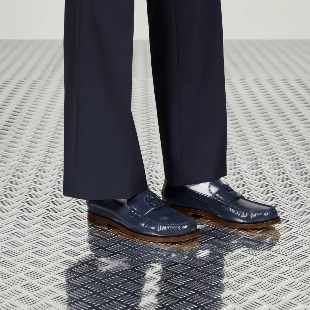 Alternative view of Giày Gucci Interlocking G Loafer ‘Blue’ 738470-17X00-4157