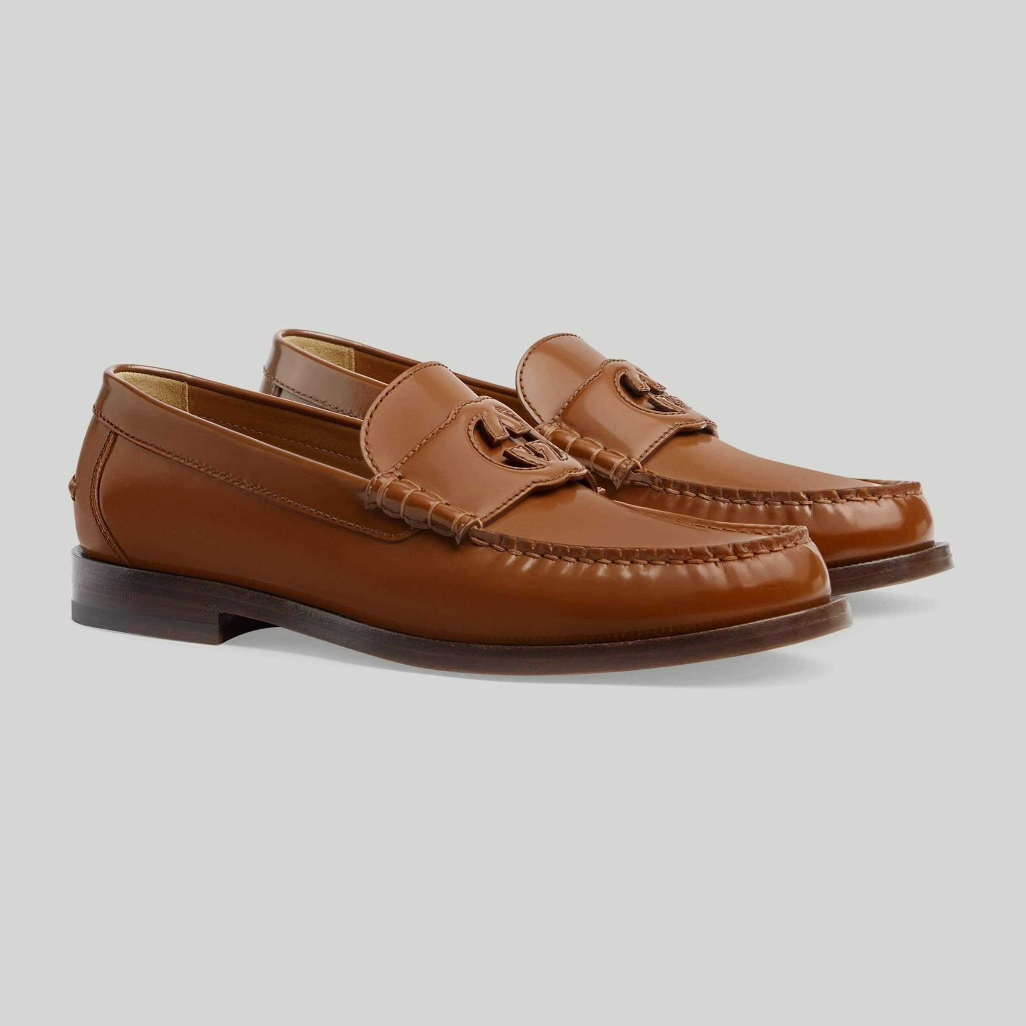 Giày Gucci Interlocking G Loafer 'Cuir' 738470-17X00-2535 - Ảnh 3