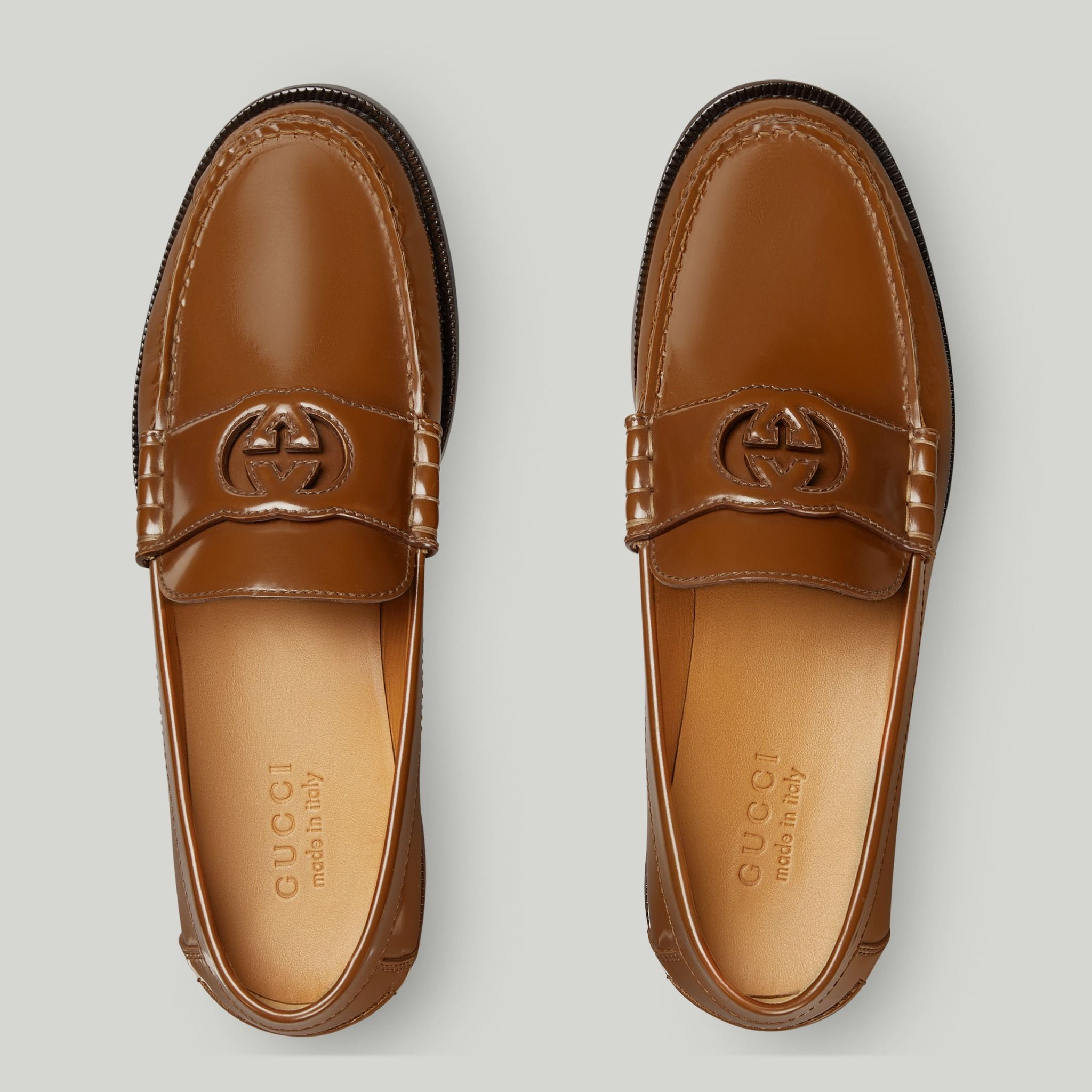 Giày Gucci Interlocking G Loafer 'Cuir' 738470-17X00-2535 - Ảnh 5