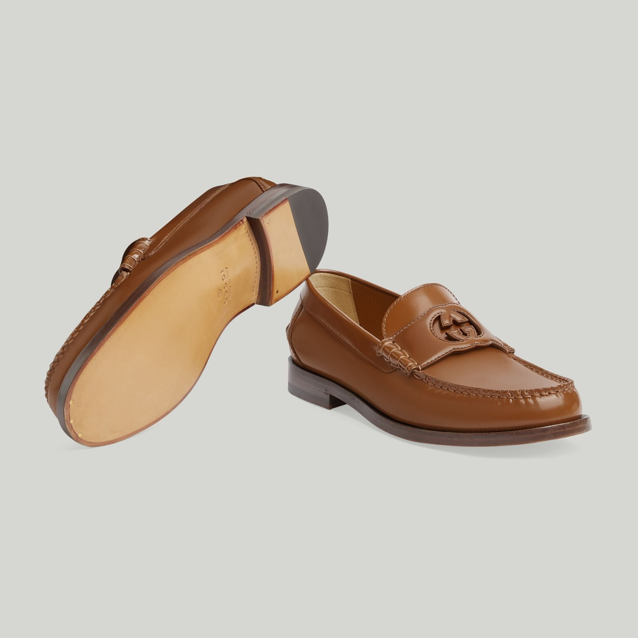 Giày Gucci Interlocking G Loafer 'Cuir' 738470-17X00-2535 - Ảnh 6