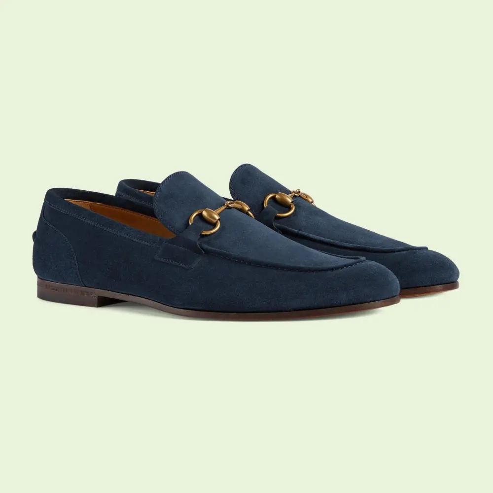 Alternative view of Giày Gucci Jordaan Loafer 'Blue Suede' 406994-CH000-4009