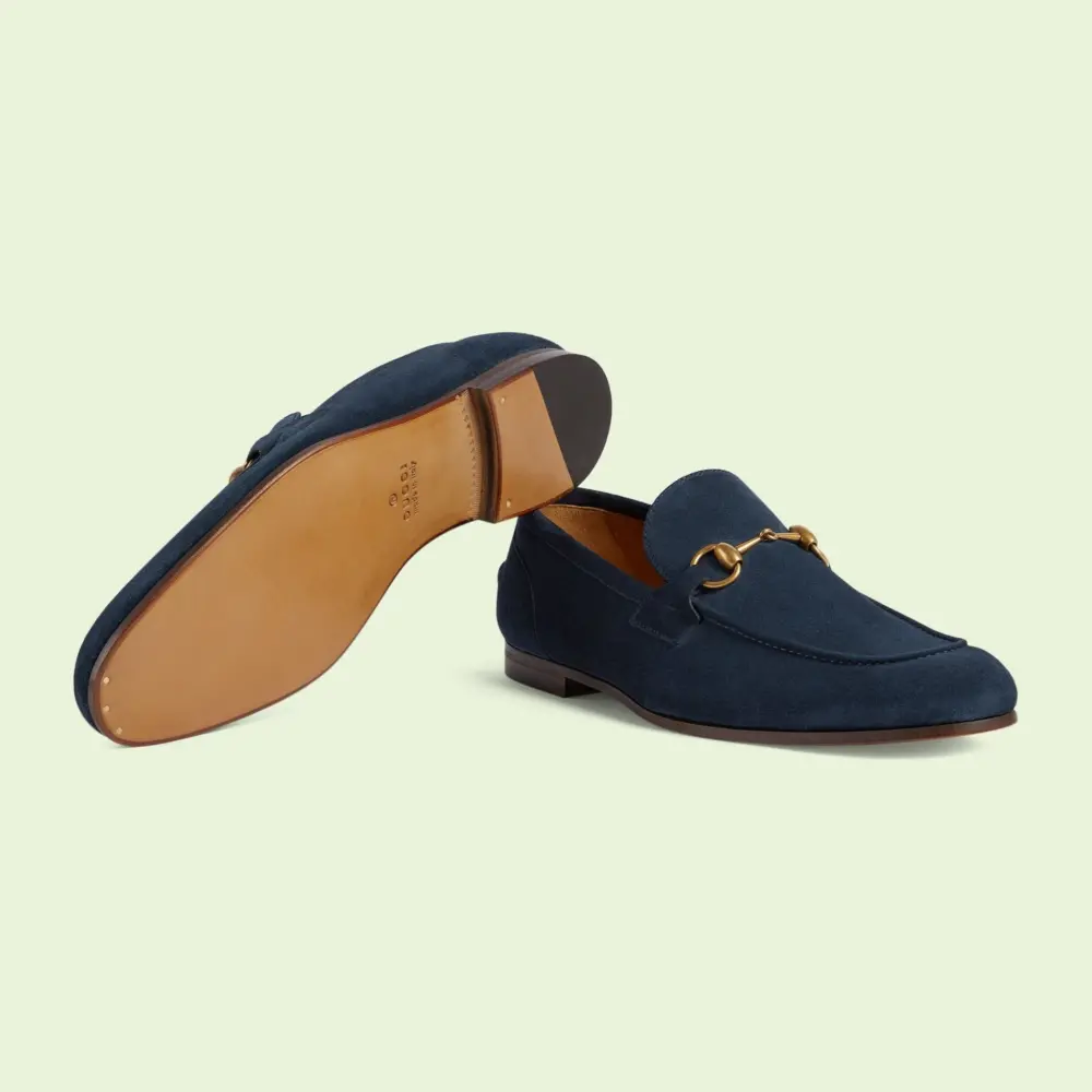 Giày Gucci Jordaan Loafer 'Blue Suede' 406994-CH000-4009 - Ảnh 5