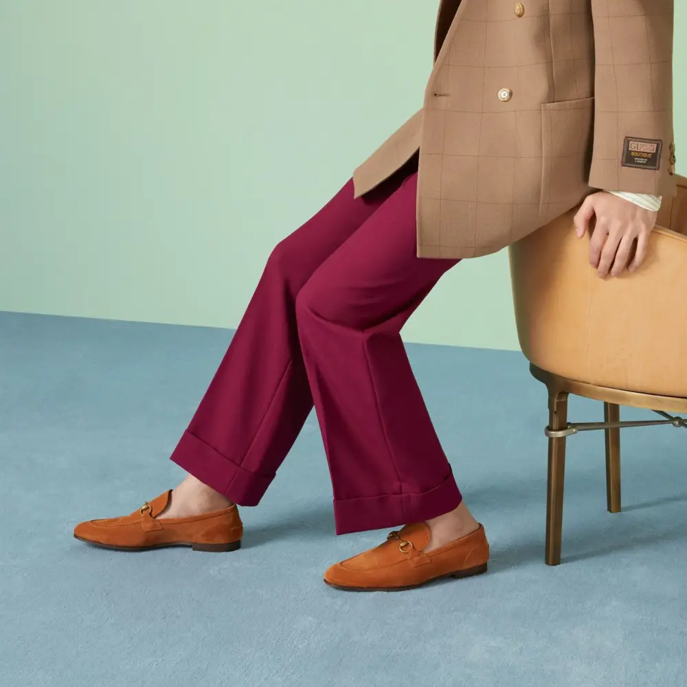 Alternative view of Giày Gucci Jordaan Loafer ‘Brown Suede’ 406994-CH000-2176