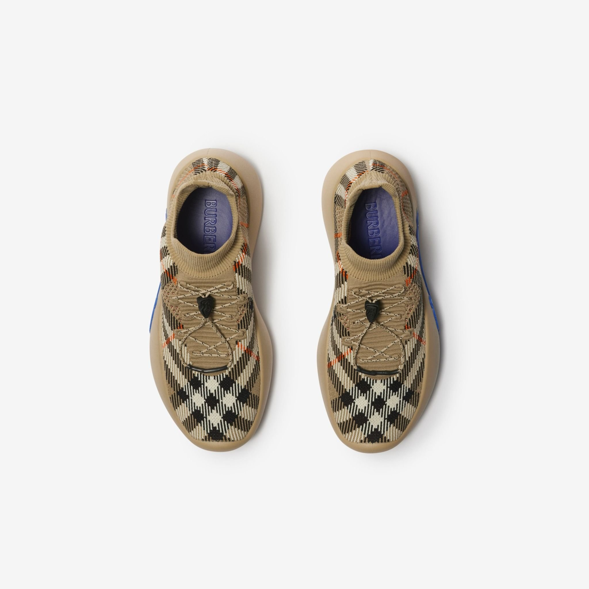 Giày Burberry Check Knit Neptune Sneakers ‘Sand’ 80993261 - Ảnh 4
