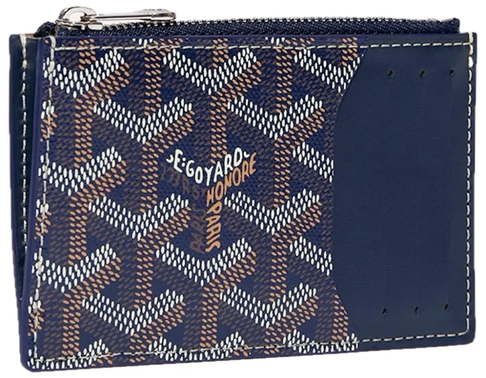 Ví Goyard Bourbon Zipped Card Holder ‘Navy’ BOURBOPMLTY12CL12P