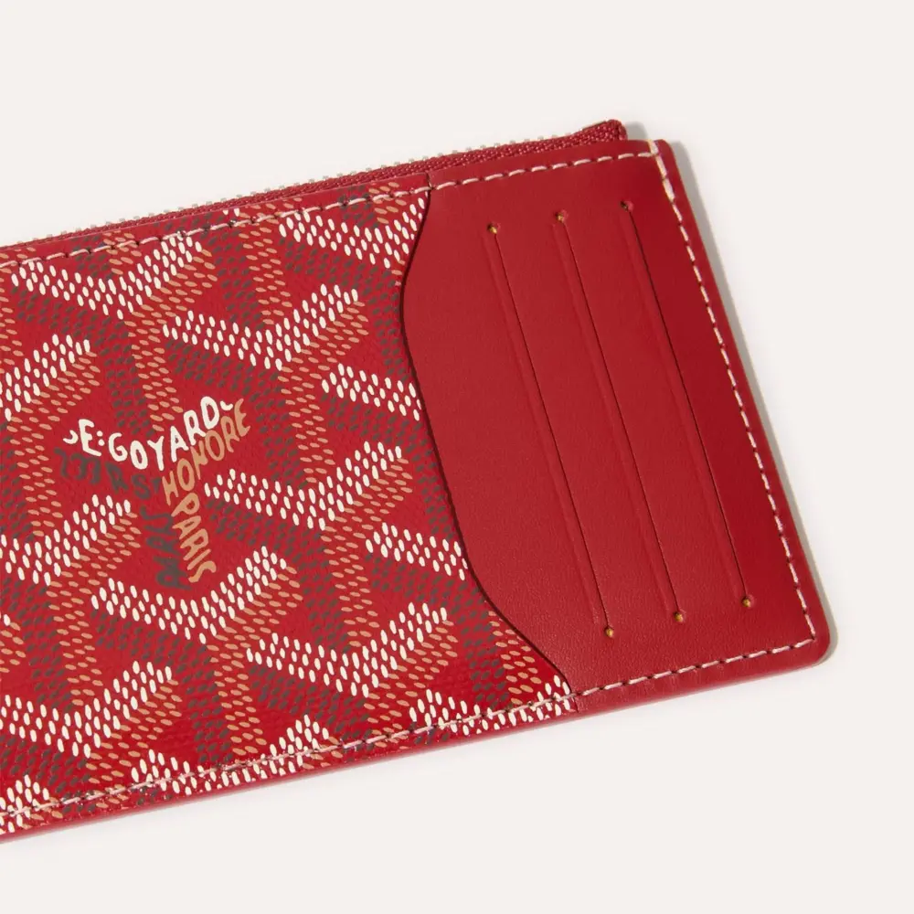 Alternative view of Ví Goyard Bourbon Zipped Card Holder ‘Red’ BOURBOPMLTY02CL02P